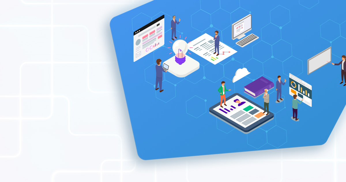 ビジネスとITのチーム作業イメージ